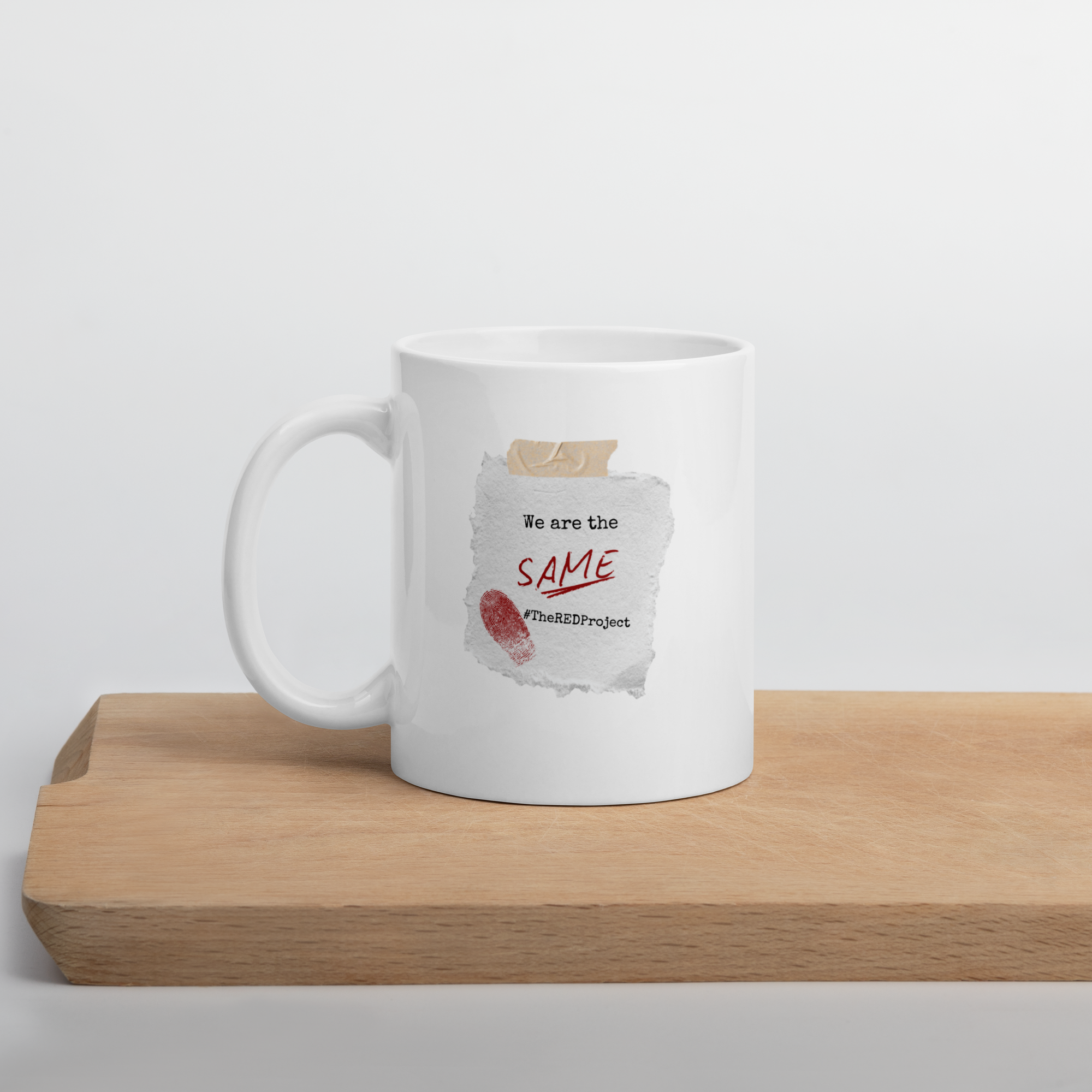 We are the Same White glossy mug