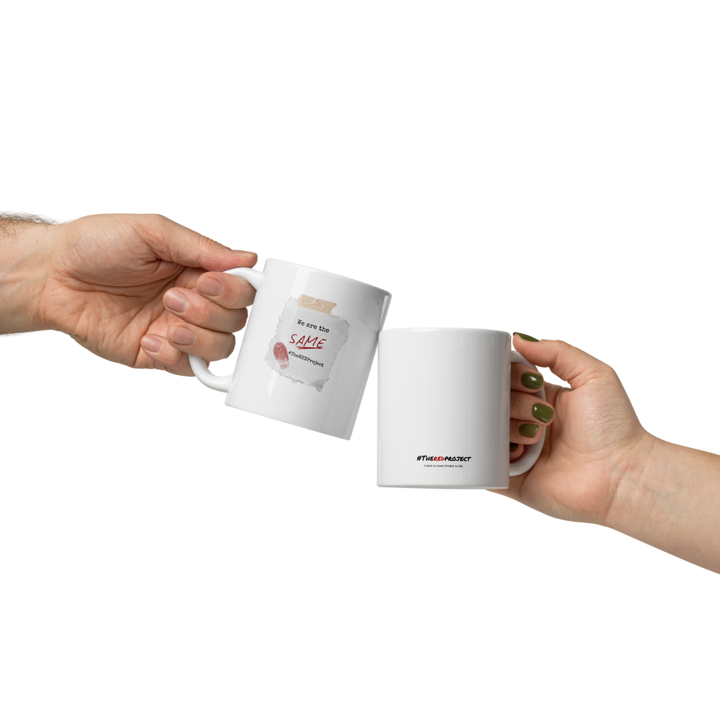 We are the Same White glossy mug