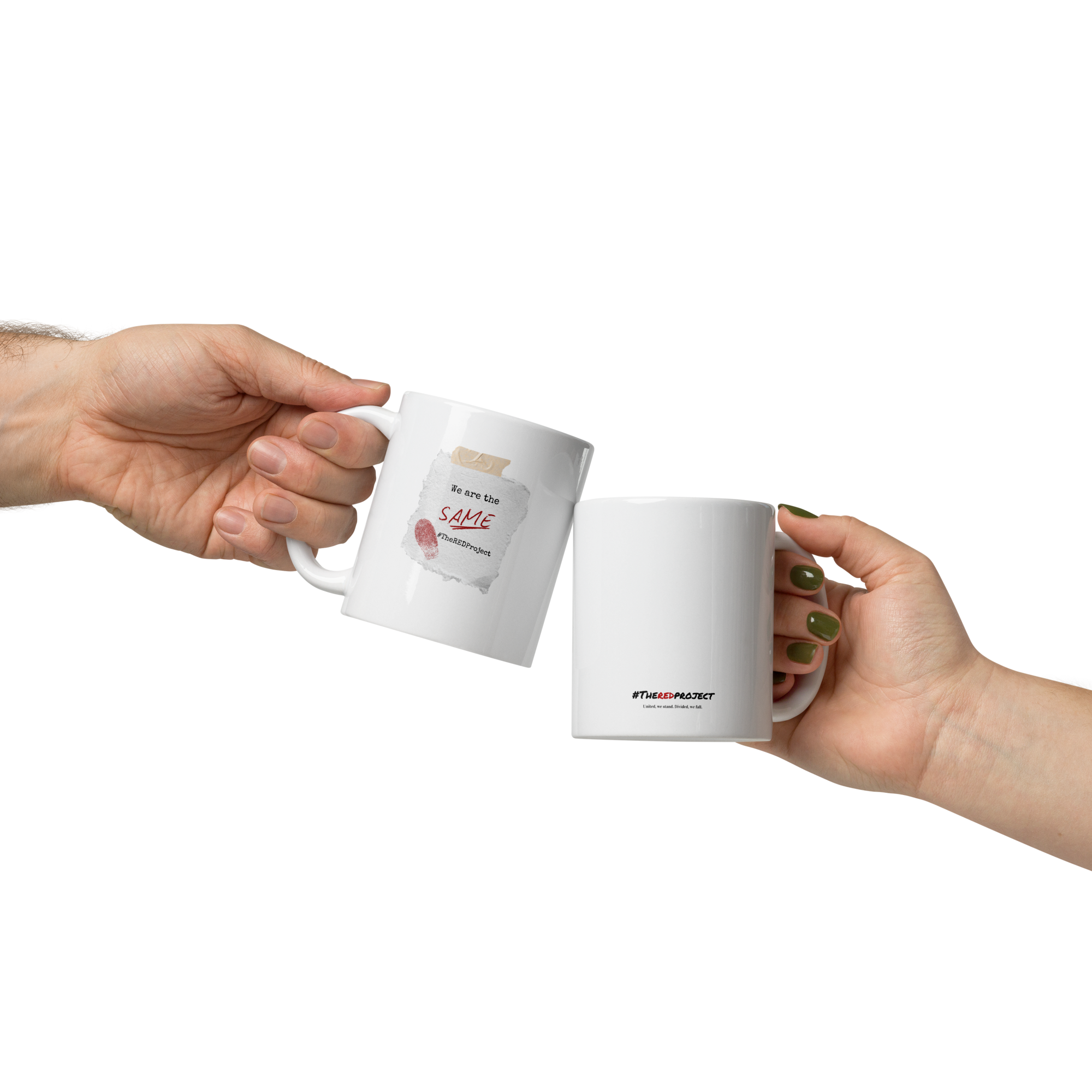 We are the Same White glossy mug