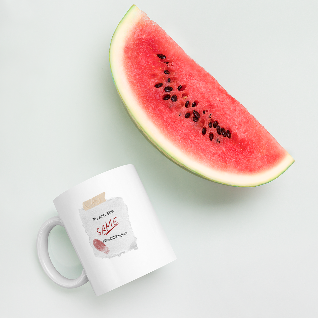 We are the Same White glossy mug