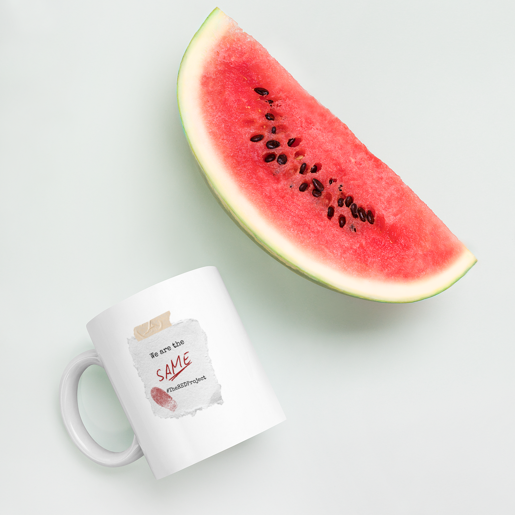 We are the Same White glossy mug