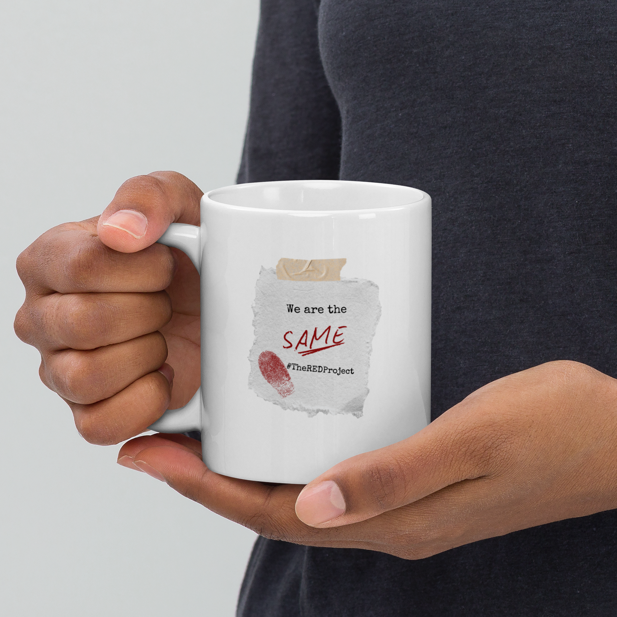 We are the Same White glossy mug
